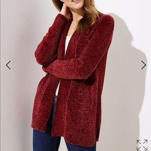 Loft Chenille Open Cardigan XS